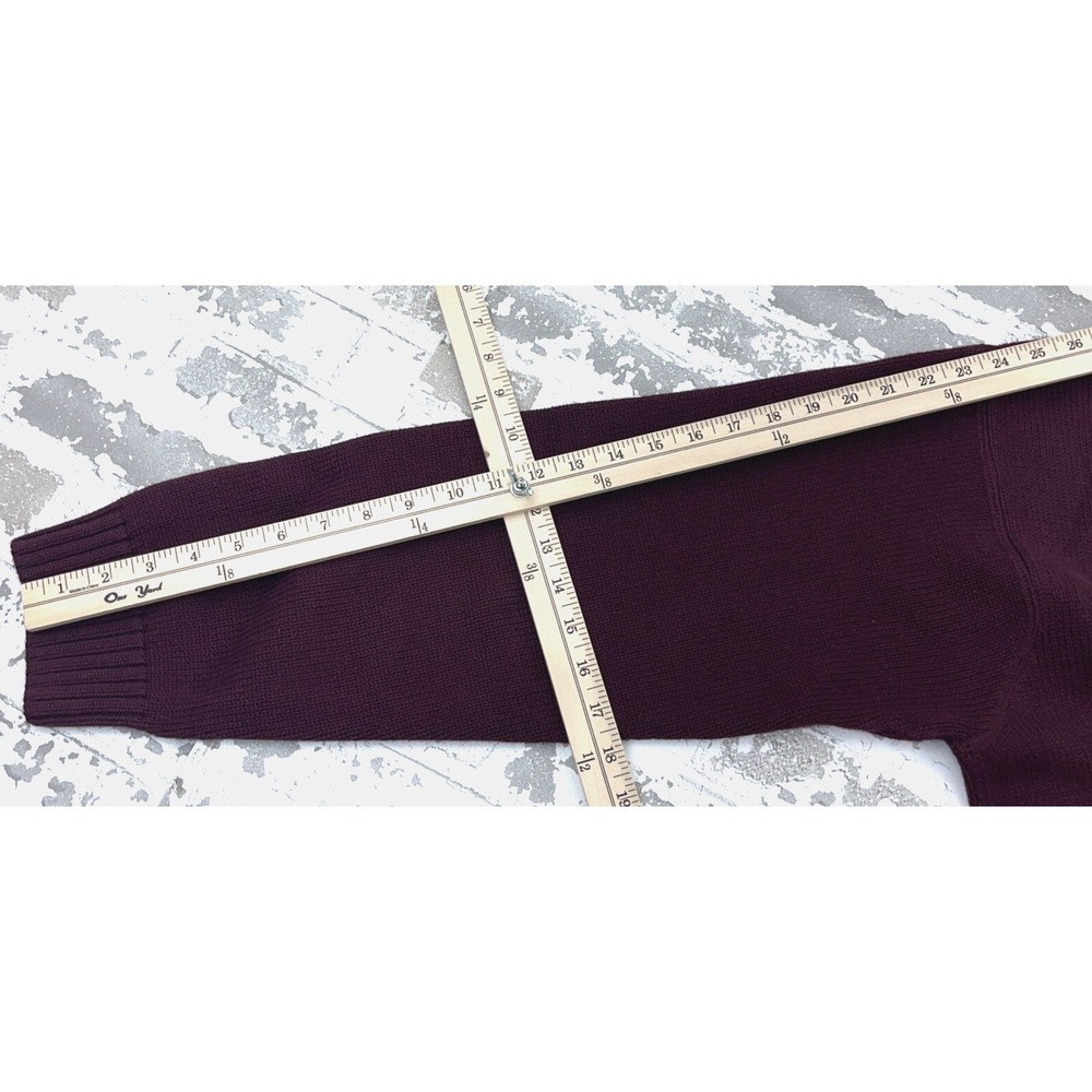 Tommy Hilfiger Sweater Men XL Maroon Heavy Knit Crewneck Pullover Ribbed Grandpa - Picture 8 of 8